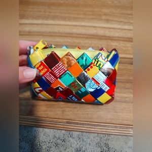 Homemade Upcycled Repurposed Food Wrapper novelty wallet coin purse pouch